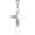 Sterling Silver Cross Pendant, 3/4" X 1.7mm Sterling Silver Cross Pendant, 3/4" X 1.7mm Sterling